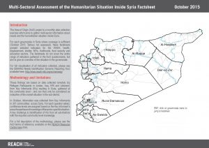 SYR_Governorate factsheets_Multi-sectoral assessment_October 2015