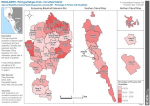 Cox's Bazar - Age and disability Inclusion Needs Assessment - Persons with disabilities maps - April2021