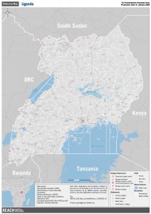 Uganda Country Reference Map January 2020