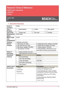REACH Ukraine WASH Needs Assessment Terms of Reference (January 2023)