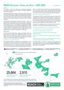 Whole of Syria WASH Assessment: Camps and Sites, December 2019