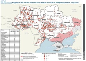 REACH, Ukraine, IDP Collective Site Monitoring, Map, Ready to Host Sites, July 2023