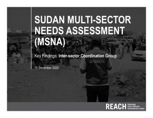 2020 Multi-Sectoral Needs Assessment, Key Findings Presentation, ISCG, Sudan