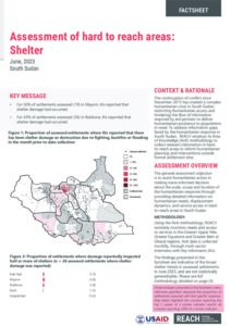 Assessment of Hard to Reach Areas: Shelter, June 2023