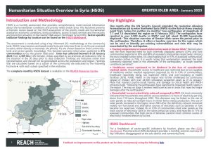 Humanitarian Situation Overview in Greater Idleb – January 2023