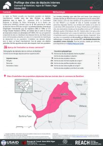 Profilage des sites de déplacés internes dans la commune de Bankilaré, région de Tillabéri, Niger – Octobre 2020