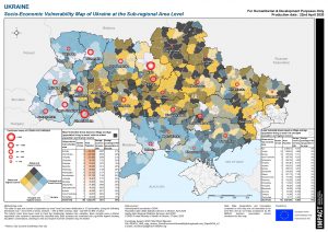 REACH UKR map Ukraine SocioEconomicVulnerabilitySubregionalLevel 22april2020 a3