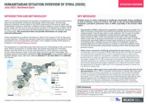 Humanitarian Situation Overview in Northwest Syria – June 2023