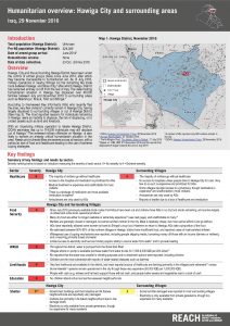 IRQ_Factsheet_Humanitarian Overview: Hawiga and surrounding areas_November 2016