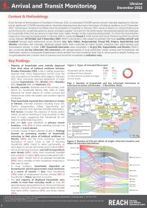 REACH Ukraine Arrival and Transit Monitoring Briefing Note (Round 5, December 2022)