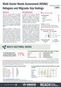 2020 Libya Refugee and Migrant MSNA, Sectoral findings factsheet - February 2021