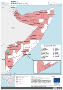 REACH Somalia Map Somalia STM DSA3 Protection Severity 12 June 2020