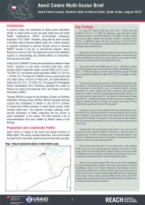 Multi Sector Assessment Brief in Aweil Centre, South Sudan - August 2019