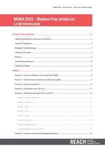REACH_BFA_MSNA 2022_Annexe methodologique_Avril 2023