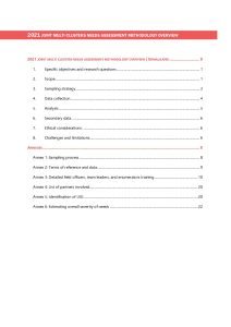 2021 Joint Multi-Cluster Needs Assessment (JMCNA) Somaliland, March 2022