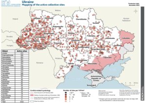 REACH, Ukraine, IDP Collective Site Monitoring, Map, Active Sites, November 2023