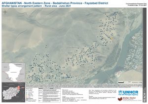 REACH AFG Map Fayzabad Badakhshan District 2 Plot Arrangement Of Shelter Types 01Jun2021 A3