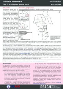 REACH MALI HSM 3F Evaluation Ad-hoc Ménaka - Fiche d'Information - Décembre 2022