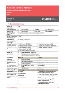 REACH Iraq - Jalawla Area-Based Assessment - Terms of Reference (December 2021)