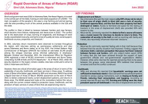 Rapid Overview Of Areas Of Return (ROAR) Assessment in Girei LGA, Adamawa State - Situation Overview, June 2022