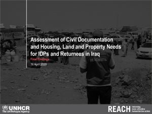 Civil documentation and housing, land and property needs for IDPs and returnees in Iraq, final findings presentation – April 2020