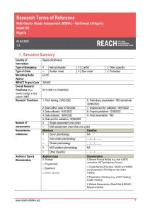 REACH Nigeria TOR MSNA Northwest March 2022