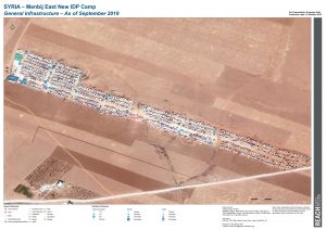 Menbij East New Camp Infrastructure Map A0, Northeast Syria –  September 2019