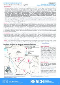 REACH Iraq 2022 Movement Intentions Assessment Factsheet for Erbil Camps