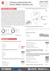 Evaluation multisectorielle des besoins, Province de BAM, Août 2020