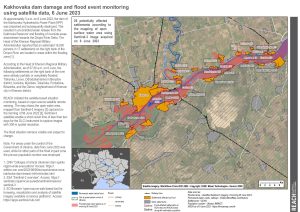 REACH Ukraine Kakhovska dam damage and flood event monitoring map (06 June 2023)
