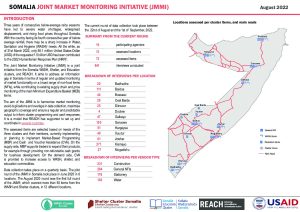 Somalia Joint Market Monitoring Initiative (JMMI) Situation Overview - August 2022