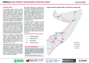 Somalia Joint Market Monitoring Initiative (JMMI) Situation Overview - November 2021