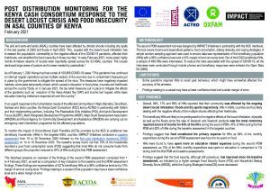 Post Distribution Monitoring (PDM) for the Kenya Cash Consortium Locust Response February 2021