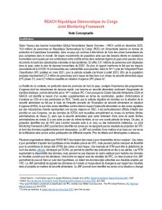 DRC - Joint Monitoring Framework (JMF), Note méthodologique, Décembre 2021
