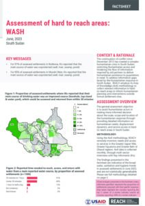Assessment of Hard to Reach Areas: Water, Sanitation and Hygiene, June 2023