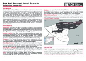 Northeast Syria Hasakeh Rapid Needs Assessment – December 2019