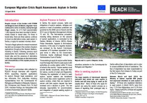 SRB_Rapid Assessment _European Migration: Asylum in Serbia_13 April 2016