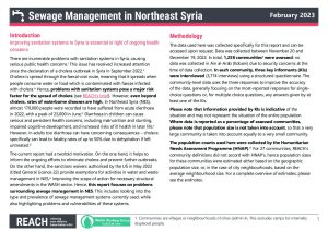 REACH Syria Report on Sewage Management Systems in NES
