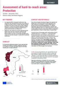 Hard-to-Reach Areas in Katsina State: Protection Factsheet, Oct-Dec 2022