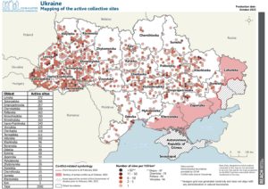 REACH, Ukraine, IDP Collective Site Monitoring, Map, Active Sites, October 2023