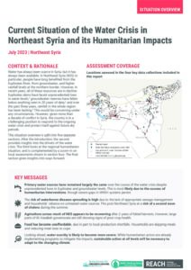 REACH Syria Water Crisis in Northeast Syria, Situation Overview July 2023
