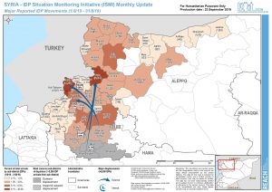 IDP Situation Monitoring Initiative (ISMI) Map, Northwest Syria – August 2019