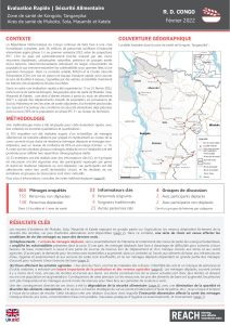 Evaluation rapide de la sécurité alimentaire dans la ZS de Kongolo, fiche d'information, février 2022