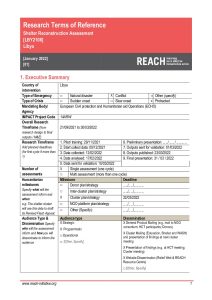 REACH & SNFI SECTOR Libya TOR Shelter Reconstruction Assessment January 2022