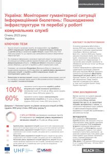 UKR HSM Round 7 Factsheet: Focus on damage to infrastructure and disruptions to utilities (January 2023)_UKR