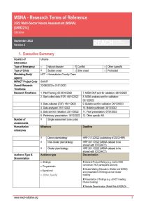 REACH Ukraine Multi-Sectoral Needs Assessment Terms of Reference (September 2022)