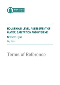 SYR_Terms of Reference_Northern Syria Household WASH Assessment, May 2016