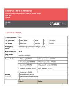 REACH KEN 2102 TOR Information needs assessment_Kakuma June 2022