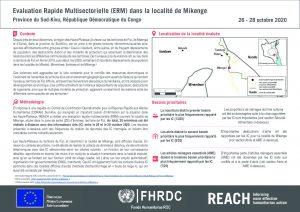 Fiche d'information - Evaluation rapide multisectorielle (ERM) - Mikenge October 2020