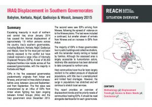 IRQ_Situation Overview_Displacement in Southern Governorates